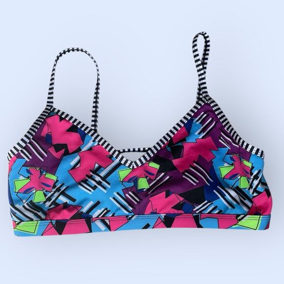 NWT Women’s Dolfin Uglies Large Bikini Swim Practice Top Multicolor Origami - Picture 2 of 10